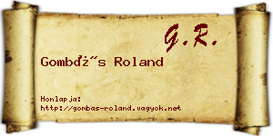 Gombás Roland névjegykártya