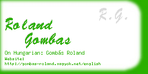 roland gombas business card
